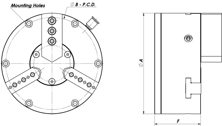 Staitionary precision air chuck